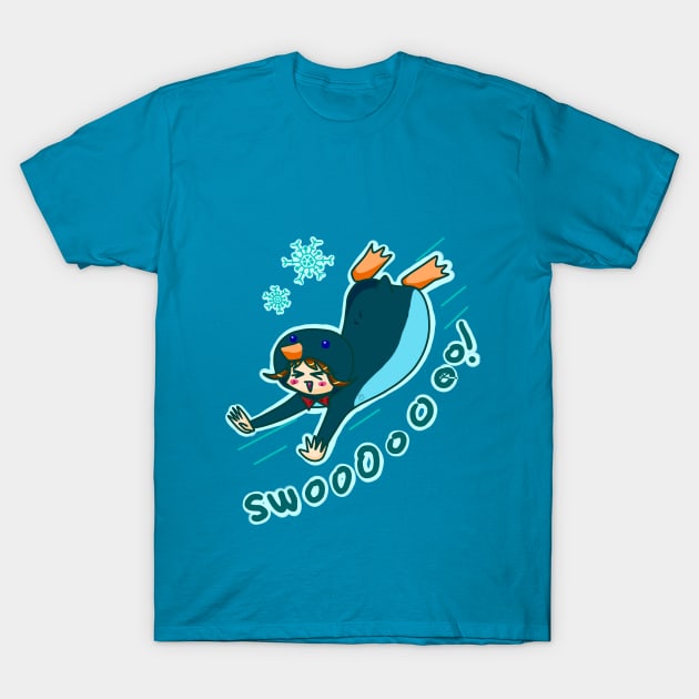 Penguin - Kigurumi Slacker Girl T-Shirt by ShionS3